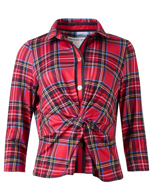 Twist and Shout Red Tartan Top