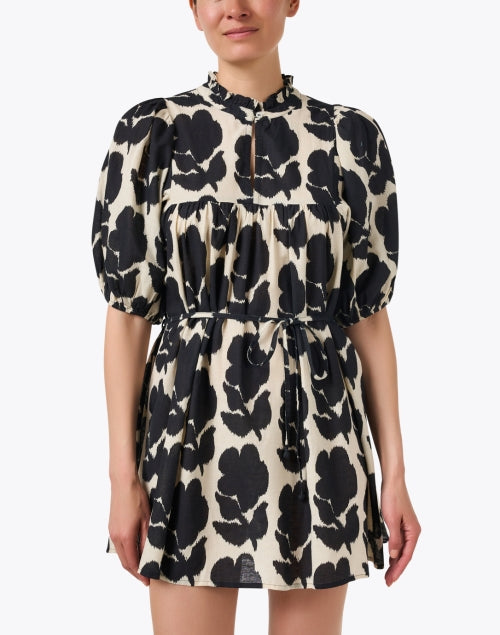 Wren Black and Ivory Print Dress