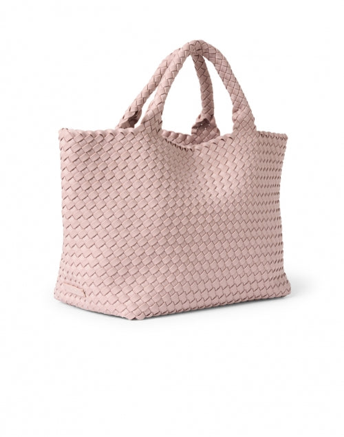 St. Barths Medium Shell Pink Woven Handbag