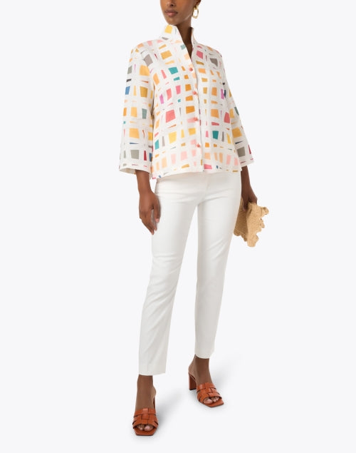 Suella Multi Print Linen Jacket
