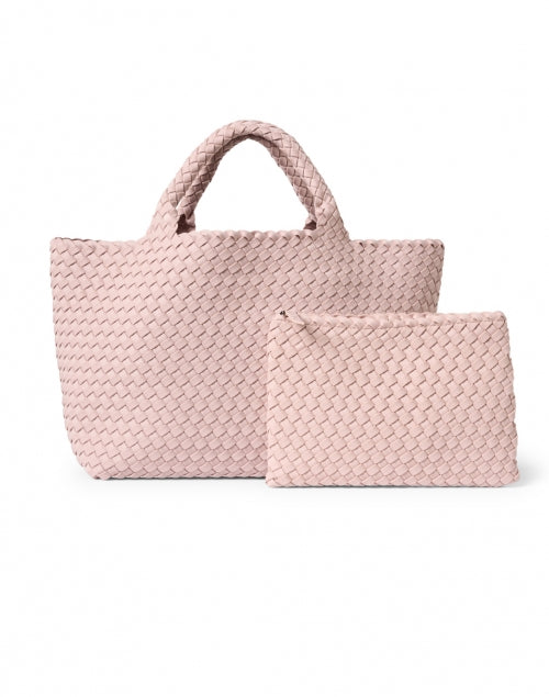 St. Barths Medium Shell Pink Woven Handbag