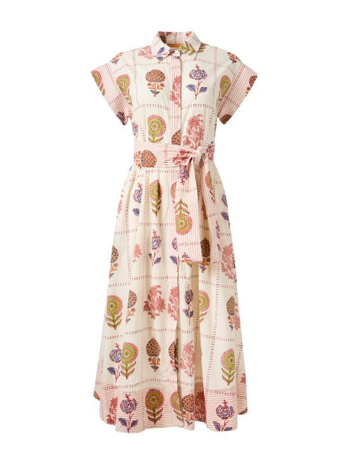 Taormina Cream Floral Print Shirt Dress