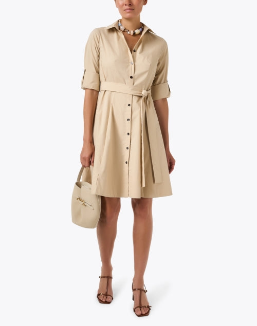 Short Lane Tan Shirt Dress