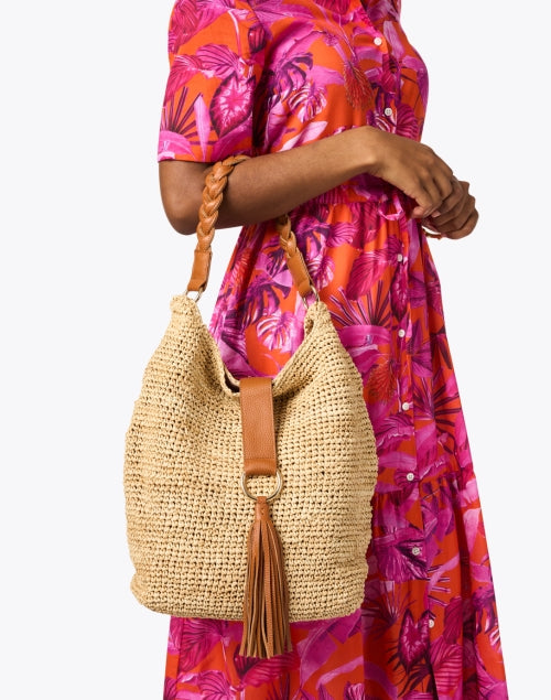 Sorrento Tan Raffia Bag