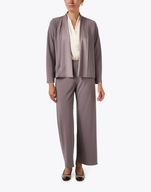 Warm Grey Techno Crepe Bias Pant