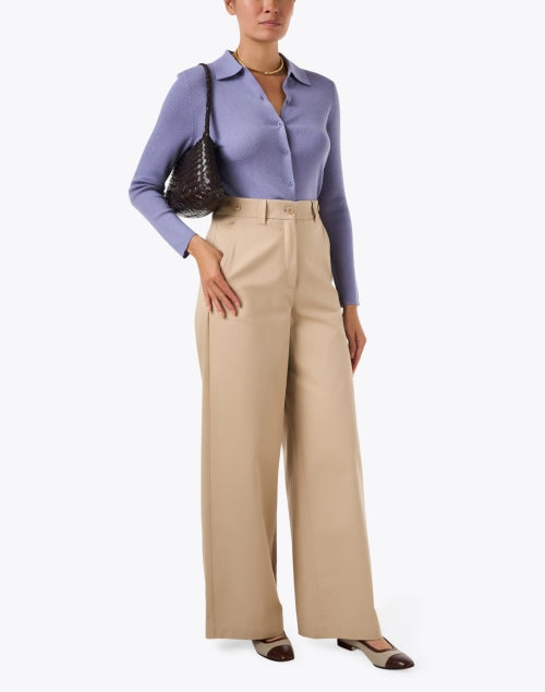 Violet Ribbed Cardigan