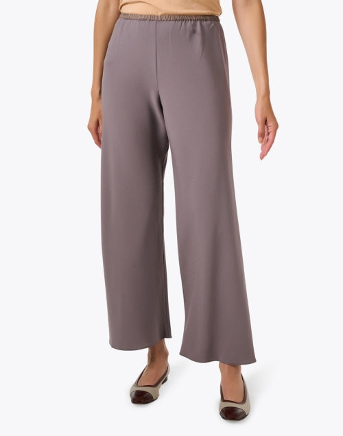Warm Grey Techno Crepe Bias Pant