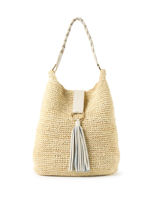 Sorrento Ivory Beige Raffia Bag