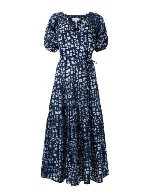 Uva Navy Print Cotton Dress