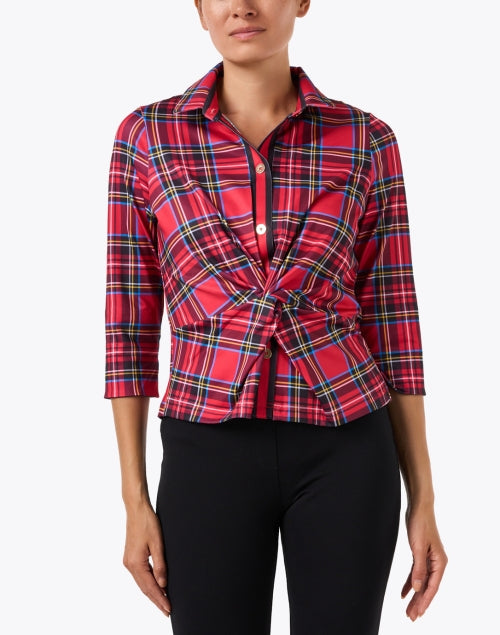 Twist and Shout Red Tartan Top