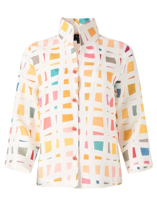 Suella Multi Print Linen Jacket