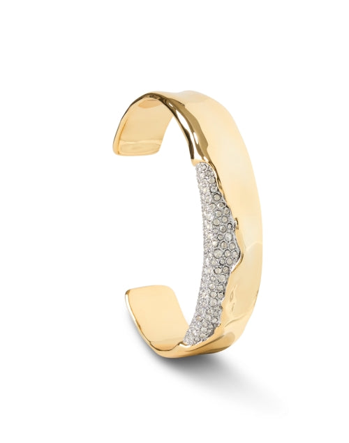 Solanales Gold Crystal Cuff Bracelet