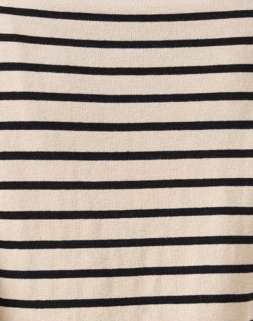 Sicilia Striped Beige Silk Wool Sweater