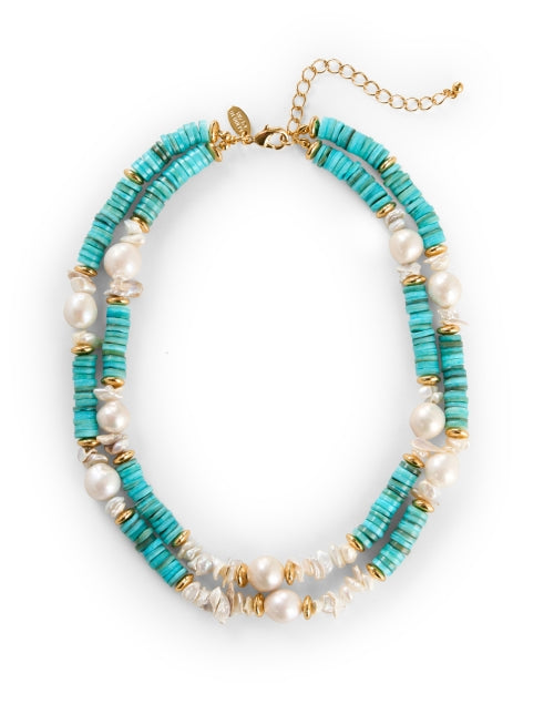 Turquoise and Pearl Layered Necklace