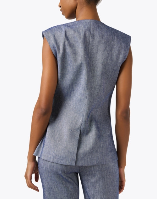 Tamara Blue Chambray Vest
