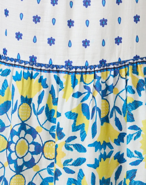 Zuli White Multi Print Cotton Dress