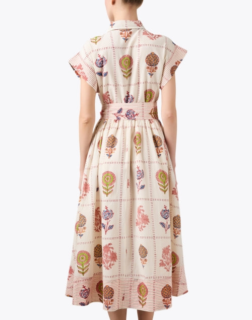 Taormina Cream Floral Print Shirt Dress