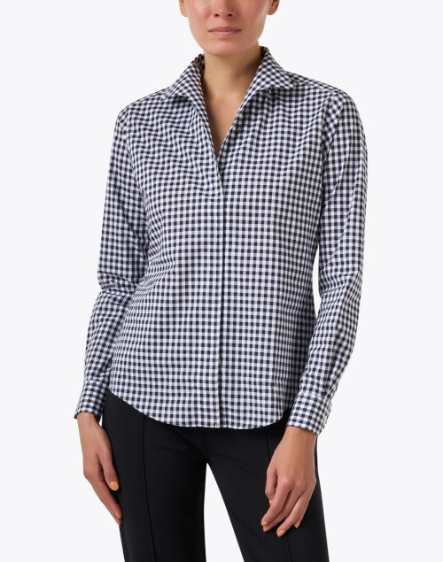 Signature Black and White Gingham Cotton Shirt